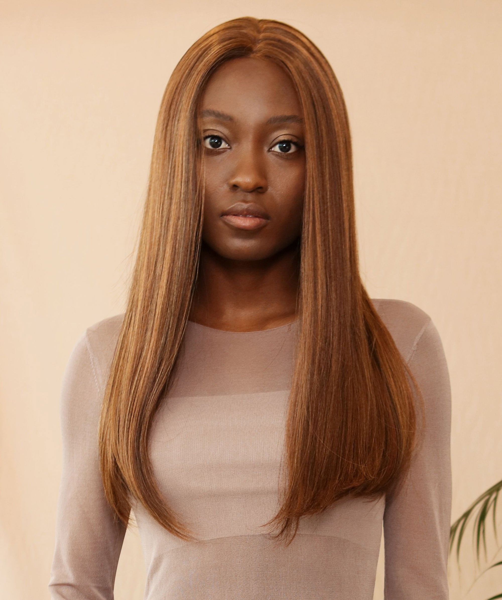 LUXLUXE Hair Ami Straight 17 Inch Synthetic 4x4 HD Lace Front Wig