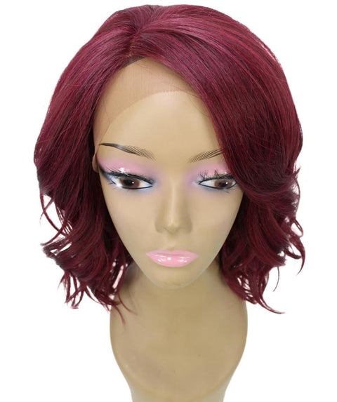 Rayana Deep Red Light Shag Bob Lace Front Wig