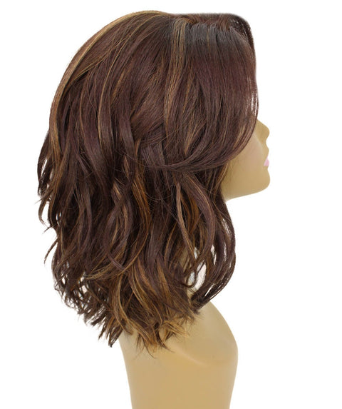 Rayana Brown with Golden Light Shag Bob Lace Front Wig