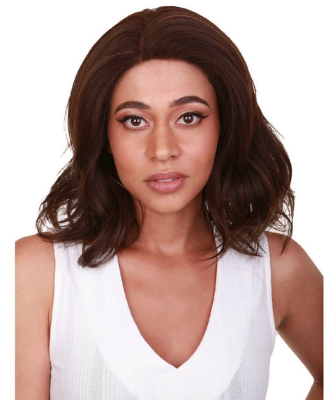 Rayana Brown with Caramel Light Shag Bob Lace Front Wig