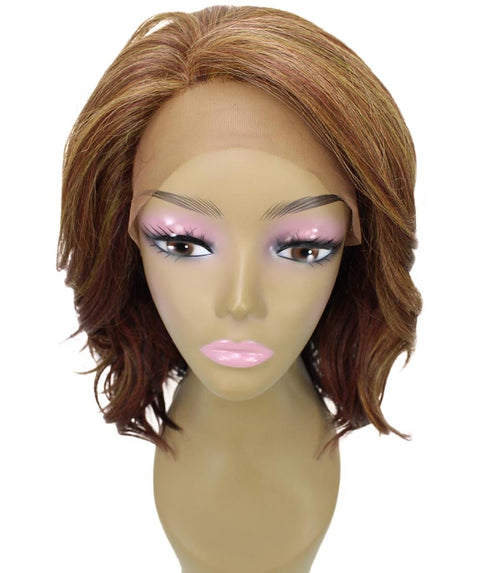 Rayana Copper Aubum Blend Light Shag Bob Lace Front Wig