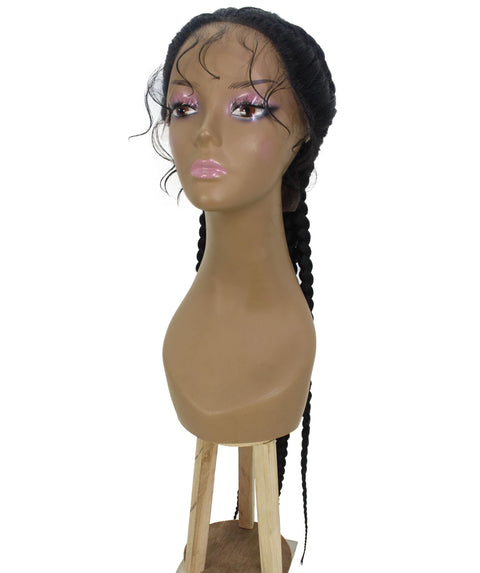 Alexus Black Braids Lace Wig