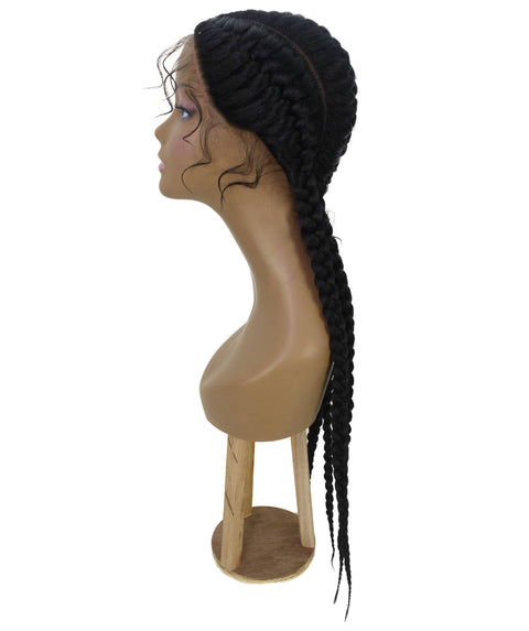 Alexus Black Braids Lace Wig