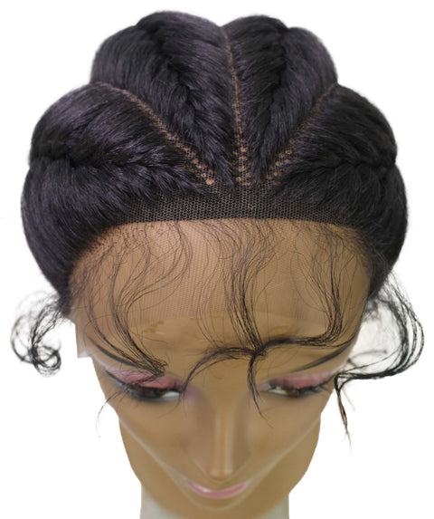 Alexus Natural Black Braids Lace Wig