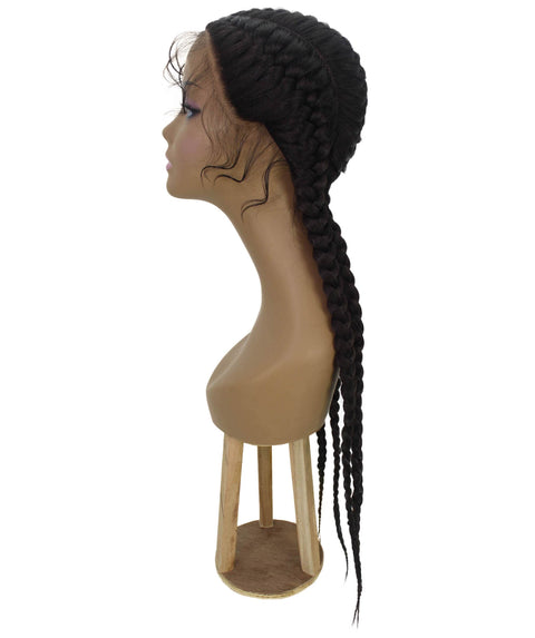 Alexus Dark Brown Braids Lace Wig