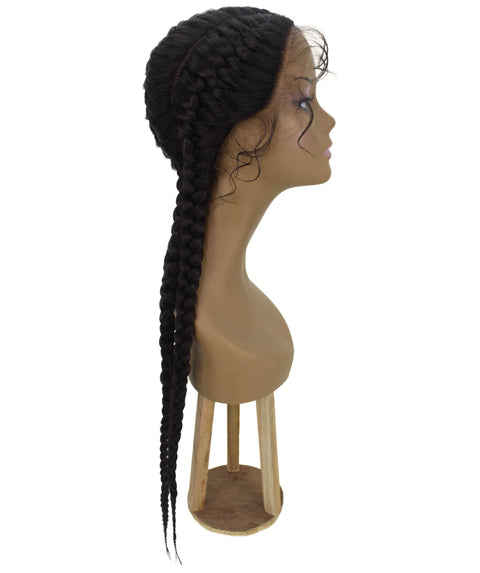 Alexus Dark Brown Braids Lace Wig