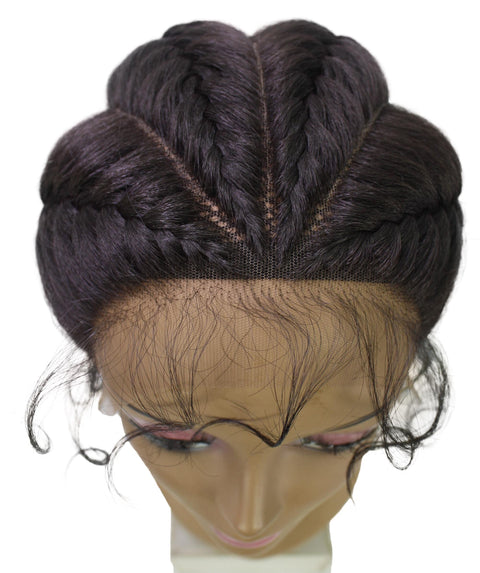 Alexus Dark Brown Braids Lace Wig