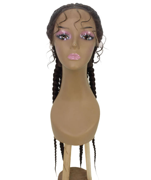 Alexus Medium Brown Braids Lace Wig