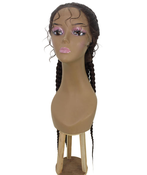 Alexus Medium Brown Braids Lace Wig