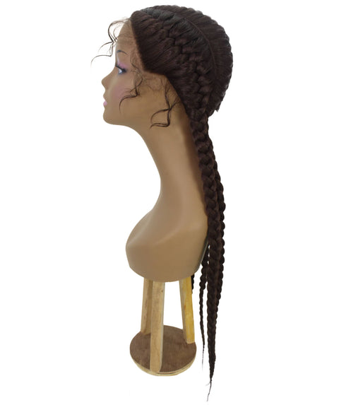 Alexus Medium Brown Braids Lace Wig