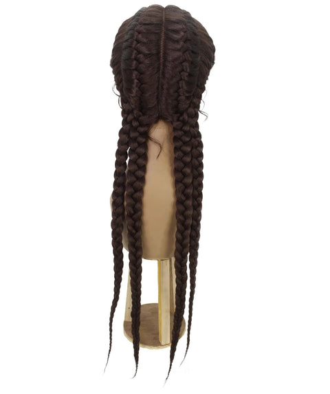 Alexus Medium Brown Braids Lace Wig