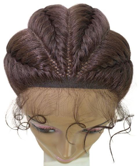 Alexus Medium Brown Braids Lace Wig