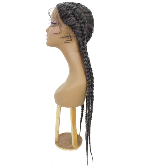 Alexus Charcoal Grey Braids Lace Wig