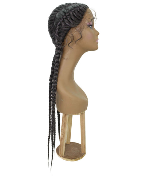 Alexus Charcoal Grey Braids Lace Wig