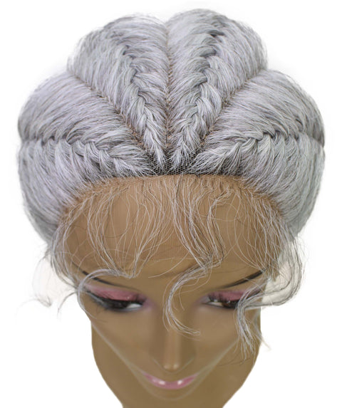 Alexus Grey Braids Lace Wig