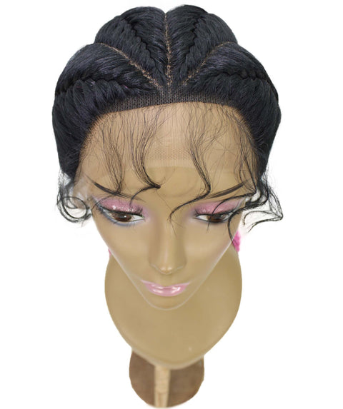 Alexus Dark Pink Ombre Braids Lace Wig