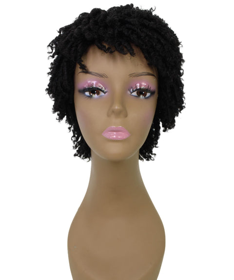 Kayla Natural Black Short Spiral Curl Hair Wig