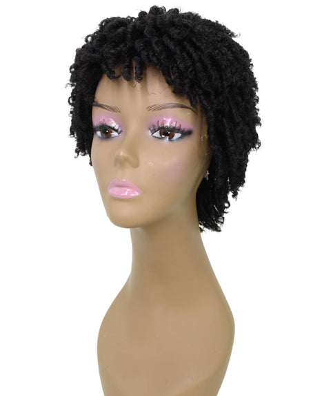 Kayla Natural Black Short Spiral Curl Hair Wig