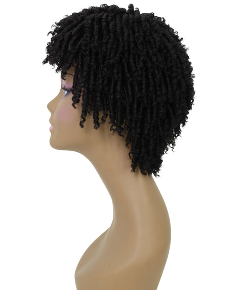 Kayla Natural Black Short Spiral Curl Hair Wig