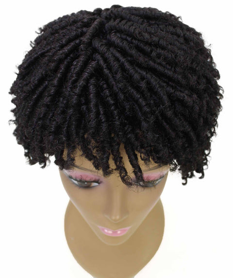 Kayla Natural Black Short Spiral Curl Hair Wig