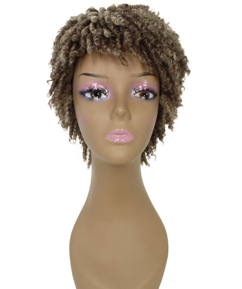 Kayla Brown and Blonde Spiral Curl Hair Wig