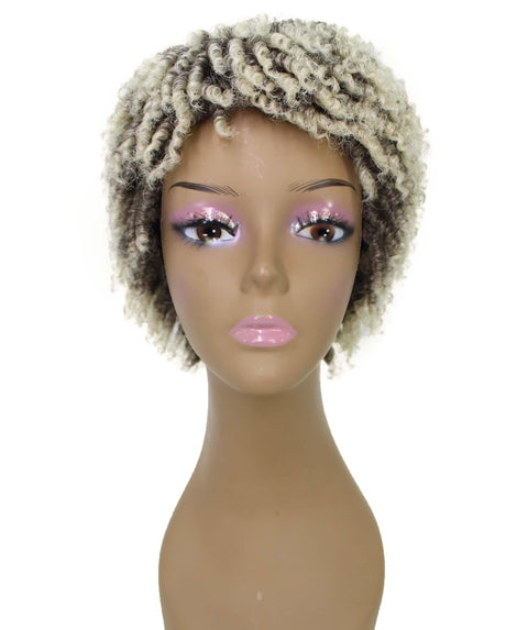 Kayla Gray with Light Blonde Spiral Curl Hair Wig