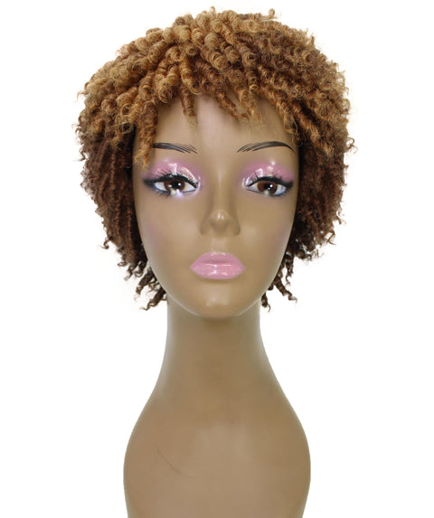 Kayla Auburn Brown with Chestnut Blend Spiral Curl Hair Wig