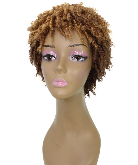 Kayla Auburn Brown with Chestnut Blend Spiral Curl Hair Wig