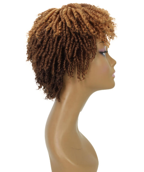 Kayla Auburn Brown with Chestnut Blend Spiral Curl Hair Wig