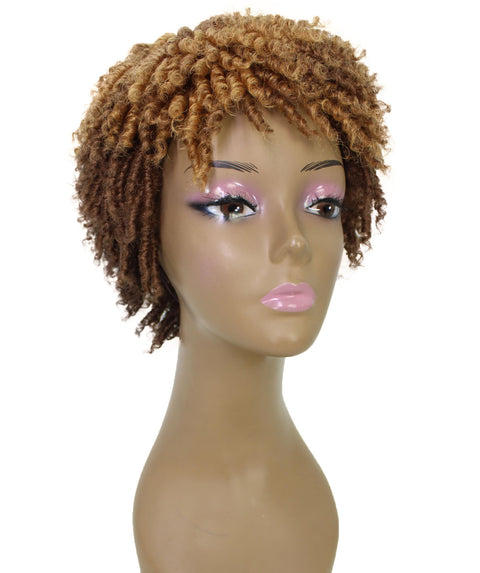 Kayla Auburn Brown with Chestnut Blend Spiral Curl Hair Wig