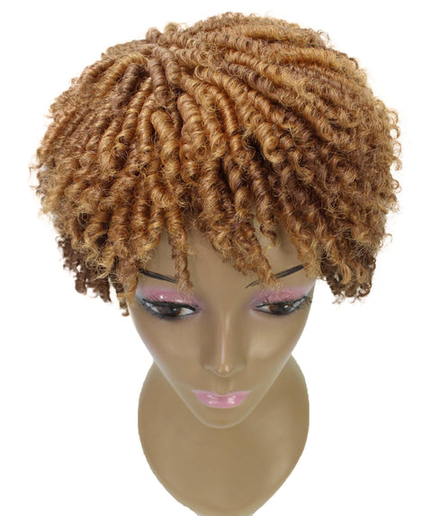 Kayla Auburn Brown with Chestnut Blend Spiral Curl Hair Wig