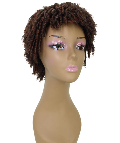 Kayla Dark Chestnut Brown Spiral Curl Hair Wig