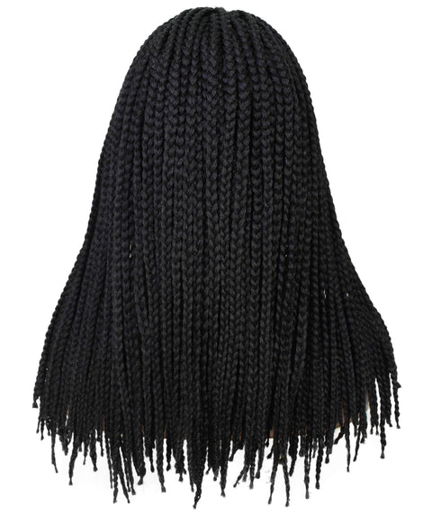 Angela Black Braid Lace Wig