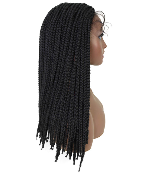 Angela Black Braid Lace Wig