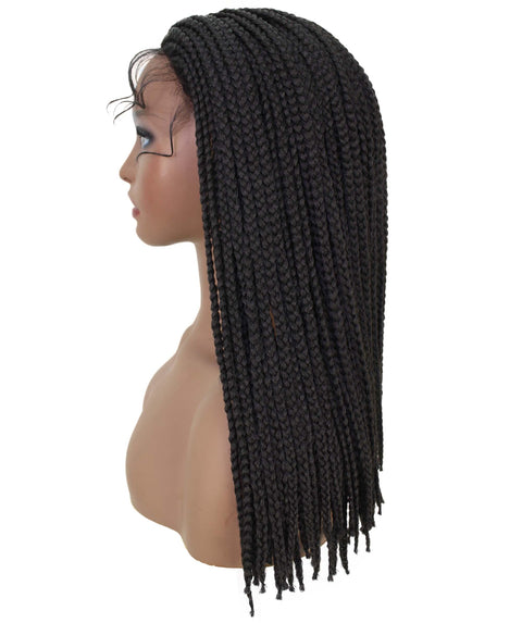 Angela Natural Black Braid Lace Wig