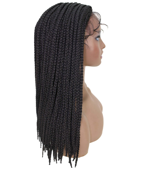 Angela Natural Black Braid Lace Wig