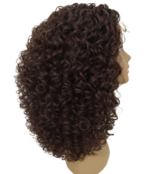 Precious Medium Brown Trendy Afro Lace Wig