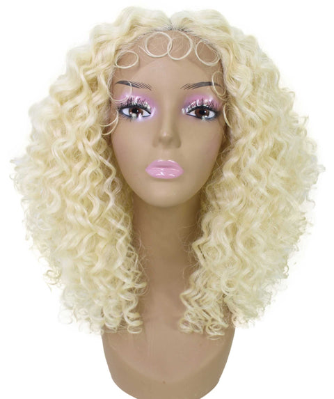 Precious Light Blonde Trendy Afro Lace Wig