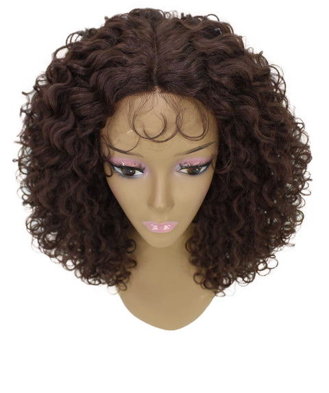 Precious Medium Brown Trendy Afro Lace Wig