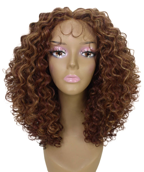 Precious Copper Auburn Blend Trendy Afro Lace Wig