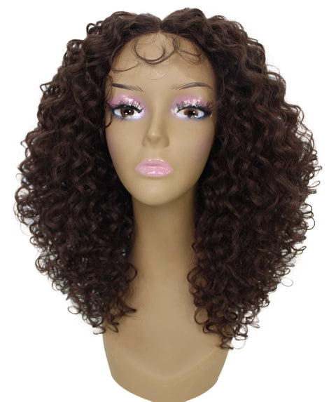 Precious Medium Brown Trendy Afro Lace Wig