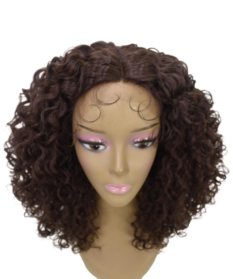 Precious Brown with Caramel Trendy Afro Lace Wig