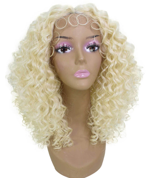 Precious Light Blonde Trendy Afro Lace Wig