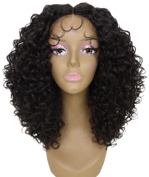 Precious Dark Brown Trendy Afro Lace Wig