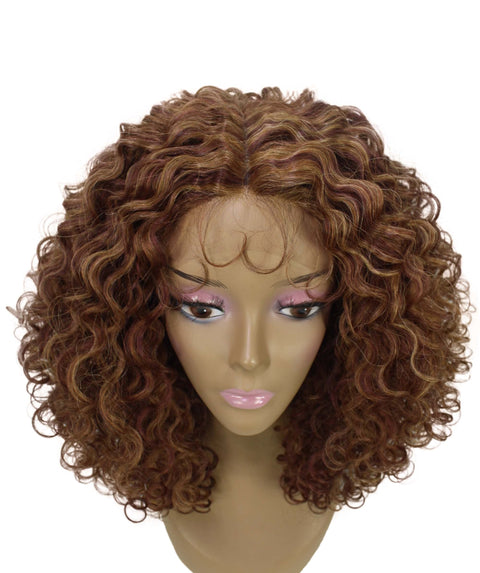 Precious Copper Auburn Blend Trendy Afro Lace Wig