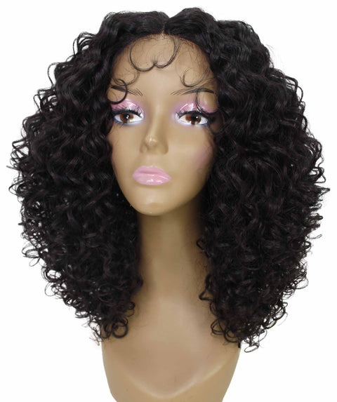 Precious Dark Brown Trendy Afro Lace Wig