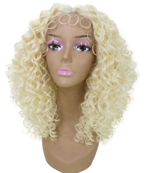 Precious Light Blonde Trendy Afro Lace Wig