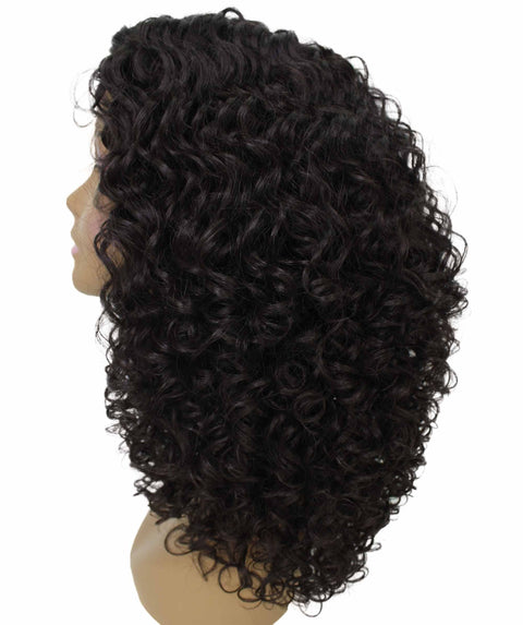 Precious Dark Brown Trendy Afro Lace Wig