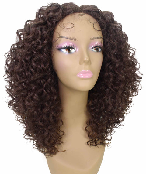 Precious Brown with Caramel Trendy Afro Lace Wig