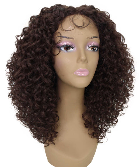 Precious Medium Brown Trendy Afro Lace Wig